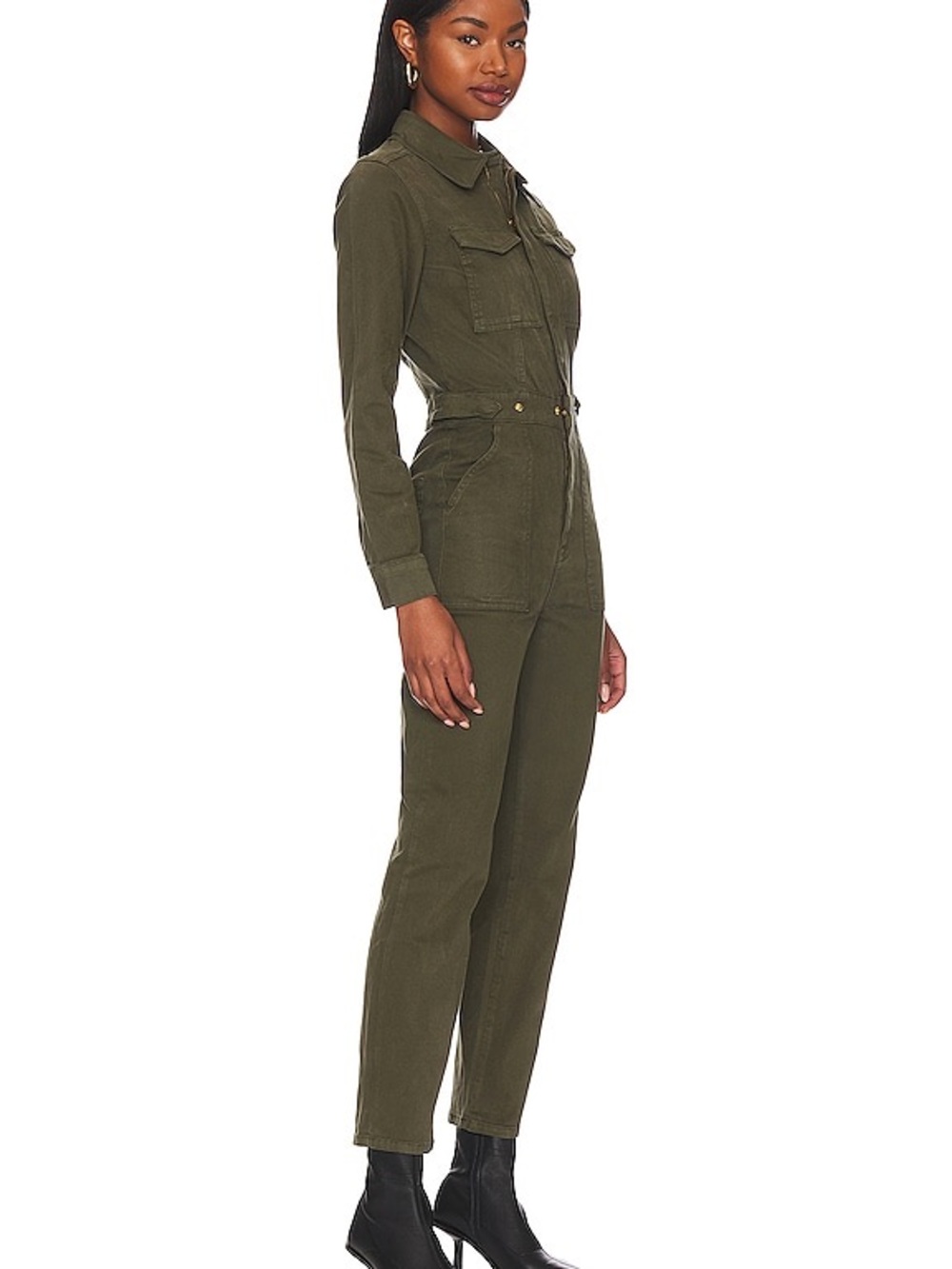 Good American Olive Green Utility Jumpsuit